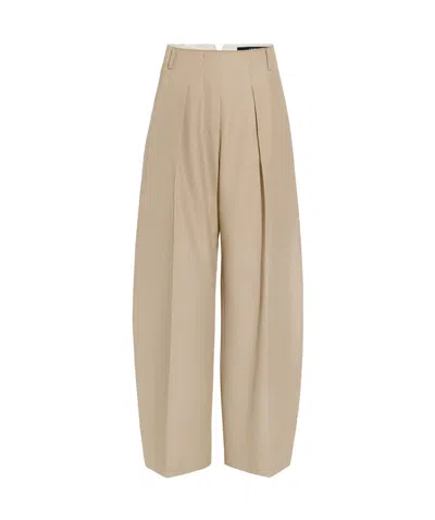 Jacquemus Oval Trousers In Nude
