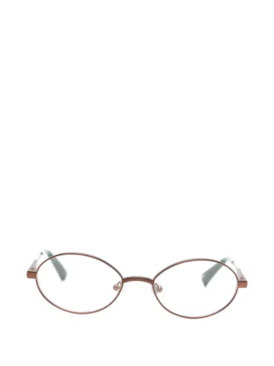 Jacquemus Oval-frame Glasses In Brown