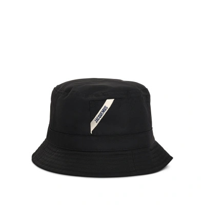 Jacquemus Navy 'le Bob Ovalie' Bucket Hat In 380 Navy