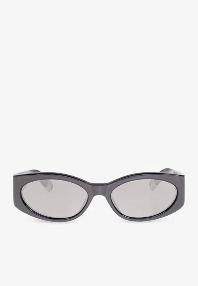 Jacquemus Ovalo Acetate Sunglasses In Gray