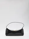 Jacquemus Curved Gold Handle Shoulder Bag In Black