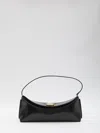 Jacquemus Curved Gold Handle Shoulder Bag In Black