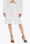 Jacquemus Ovalo Bermuda Shorts In White