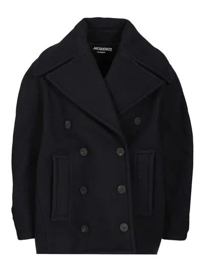 Jacquemus Ovalo Caban In Blue