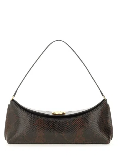 Jacquemus Ovalo Clutch Bag In Brown