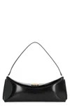 Jacquemus Le Calisso Black Shoulder Bag With Engraved Snap Button In Leather In Black
