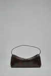 Jacquemus The Ovalo Snakeskin Embossed Leather Shoulder Bag In Brown