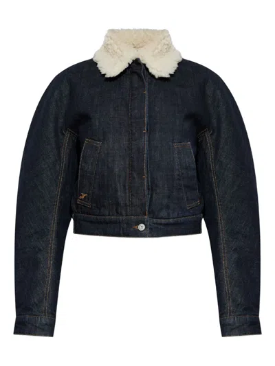 JACQUEMUS OVALO DE NÎMES DENIM BOMBER JACKET