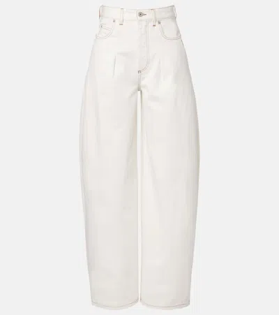 Jacquemus Ovalo De-nîmes Barrel-leg Jeans In White