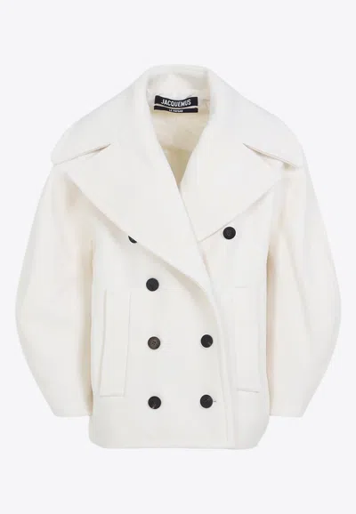 JACQUEMUS OVALO DOUBLE-BREASTED SHORT COAT
