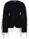 Jacquemus Stylish Black Women's Jacket With Unique Applications In Black