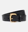 Jacquemus Ovalo Leather Belt In Black