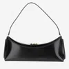 Jacquemus Ovalo Leather Clutch Bag In Black