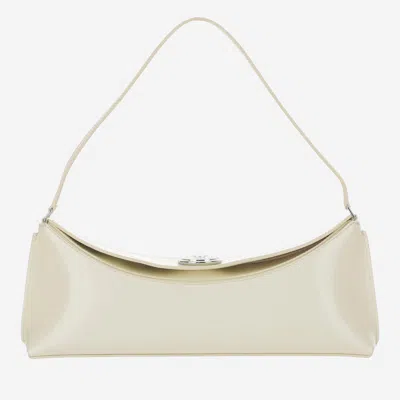 Jacquemus Ovalo Leather Clutch Bag In Yellow