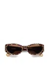 Jacquemus Ovalo Leopard-pattern Oval Sunglasses In Multi