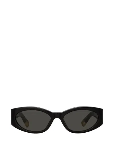 Jacquemus Ovalo Oval-frame Sunglasses In Black