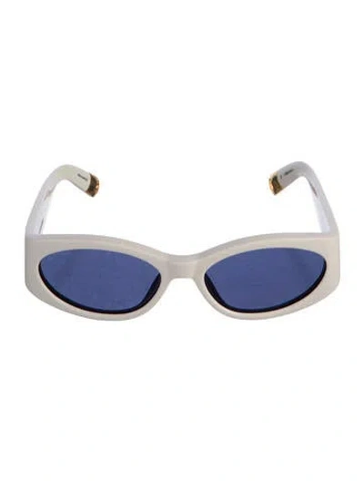Pre-owned Jacquemus Ovalo Oversize Sunglasses In White