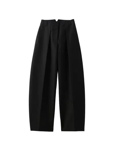Jacquemus The Ovalo Cotton Pants In Black
