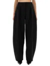 Jacquemus Le Pantalon Ovalo Wide-leg Trousers In Black