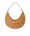 Jacquemus Womens Camel The Ovalo Suede Shoulder Bag In Brown