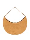 Jacquemus Womens Camel The Ovalo Suede Shoulder Bag In Brown