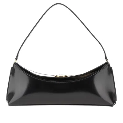 JACQUEMUS 'OVALO' SPAZZOLATO LEATHER SHOULDER BAG