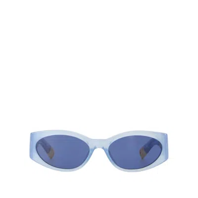 Jacquemus Ovalo Sunglasses - Acetate - Blue