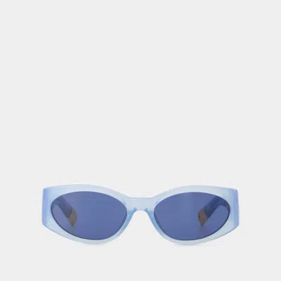 Jacquemus Ovalo Sunglasses In Blue