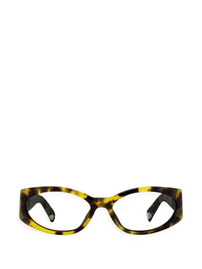 Jacquemus Ovalo Sunglasses In Black
