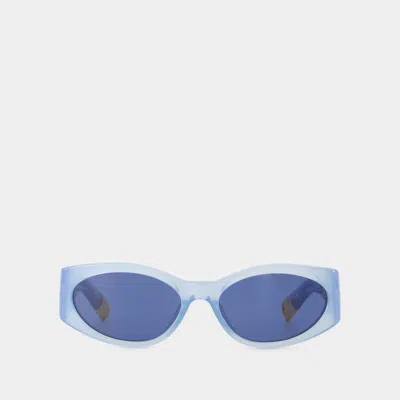Jacquemus Ovalo Sunglasses In Blue