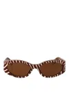 Jacquemus Ovalo Sunglasses In Brown