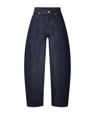 Jacquemus Ovalo Tapered Jeans In Animal Print