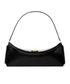Jacquemus Curved Gold Handle Shoulder Bag In Black