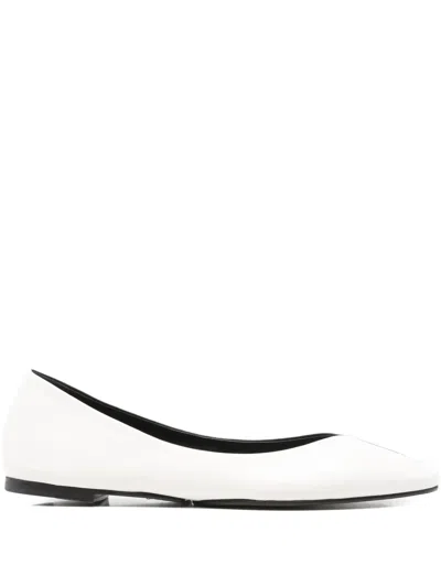 Jacquemus Ovalo Two-tone Ballet Flats In Black