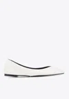 Jacquemus Ovalo Two-tone Ballet Flats In Black