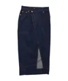Jacquemus Overlapping Denim Skirt In Blue