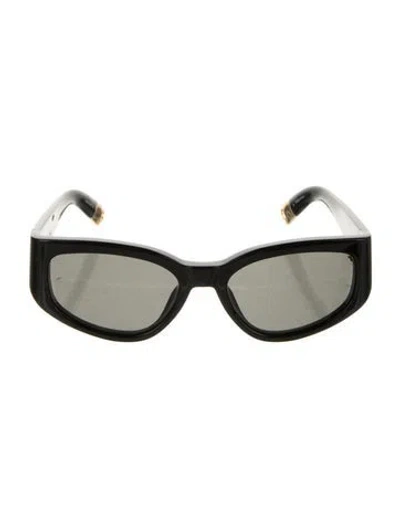 Pre-owned Jacquemus Oversize Tinted Sunglasses In Black