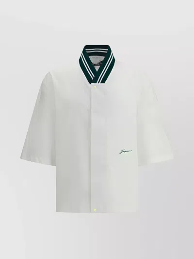 Jacquemus Oversized Baseball Style Shirt In Neutral