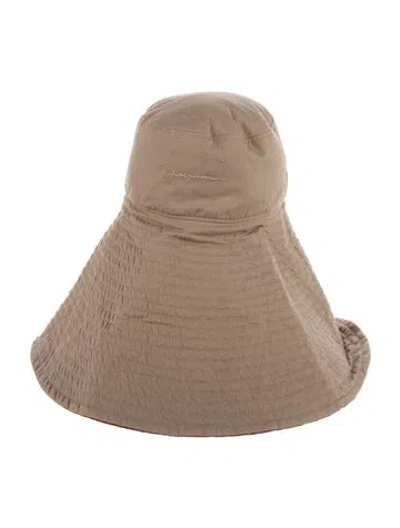 Pre-owned Jacquemus Oversized Bucket Hat In Neutral