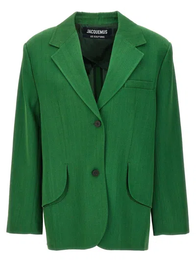 JACQUEMUS OVERSIZED BUTTON-UP BLAZER