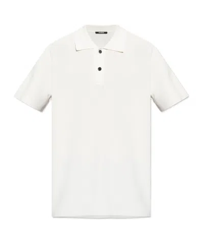 Jacquemus Oversized Knit Polo Shirt In White