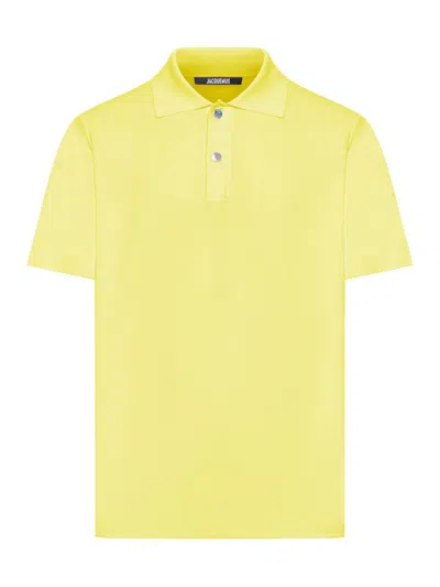 Jacquemus Oversized Knit Polo Shirt In Yellow