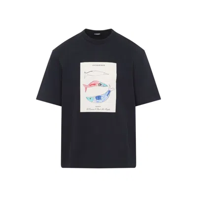 Jacquemus Oversized T-shirt With Colorful Fish Graphic Print