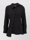 Jacquemus La Chemise Pablo Satin Shirt In Black
