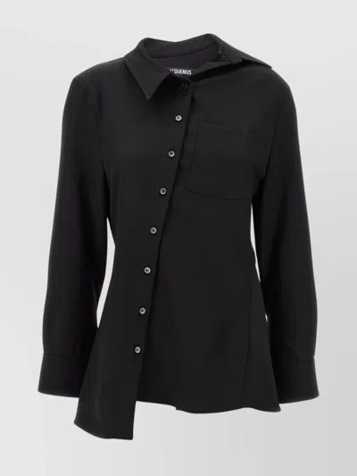 JACQUEMUS 'PABLO' COLLARED NECK SHIRT WITH POCKET