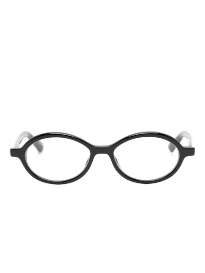 Jacquemus Pablo Oval-frame Glasses In Black