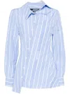 Jacquemus Tailored Striped Shirt With Design And Signature Detailing