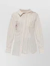 Jacquemus Pablo Striped Asymmetric Spread Collar Shirt