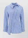 Jacquemus Tailored Striped Shirt With Design And Signature Detailing