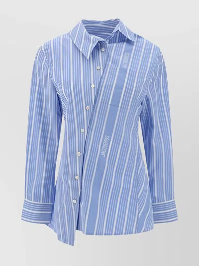 JACQUEMUS PABLO STRIPED SHIRT FRONT POCKET